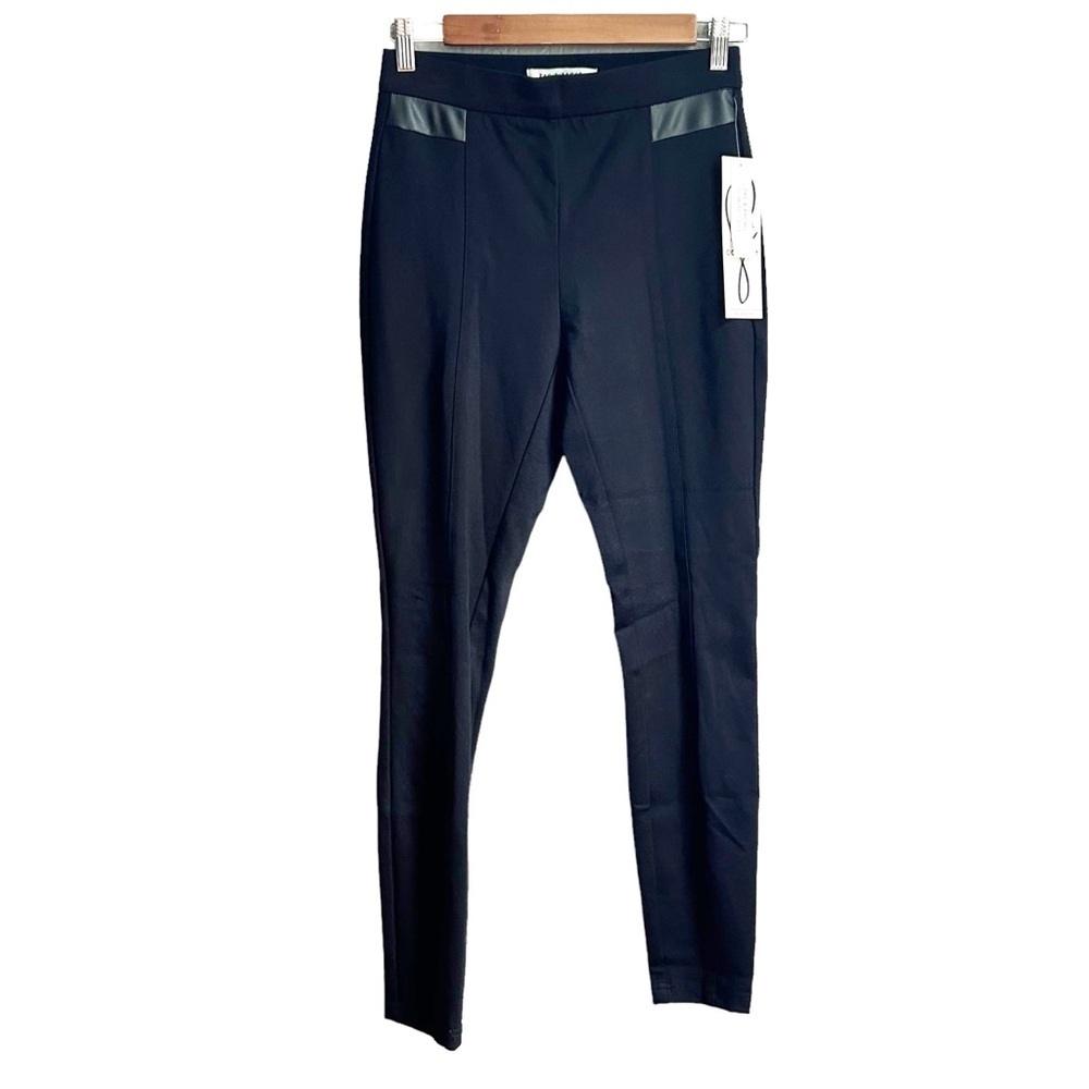 Zac & Rachel Figure Defining Tummy Control Ponte Pant Women Small Black NEW